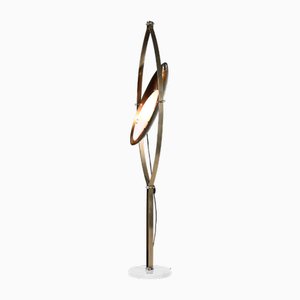 Floor Lamp in Steel, Marble, Acrylic Glass and Copper attributed to Goffredo Reggiani for Reggiani, Italy, 1960s