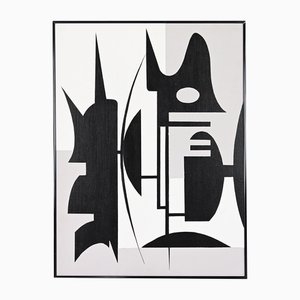 Abstrakte Komposition, Acryl auf Leinwand, 1970er