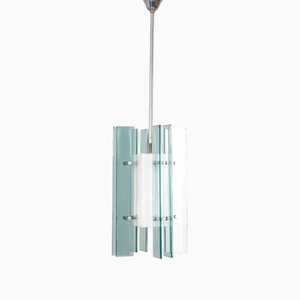 Vintage Hanging Light in Glass and Plastic, 1960s