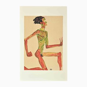 Egon Schiele, Male Nude, Large Lithograph, 1910 / 2007
