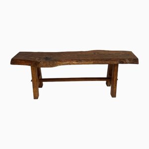 Large Antique Rustic Brutalist Work Bench or Coffee Table, Early 20th Century