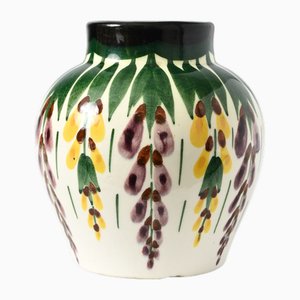 Deutsche Handbemalte Vase von Alfred Lohse, 1920er