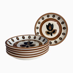 Assiettes Creuses Vintage de Boch La Louviere, 1970s, Set de 8