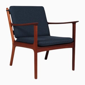 Armchairs Model Pj112 in Wool attributed to Ole Wanscher