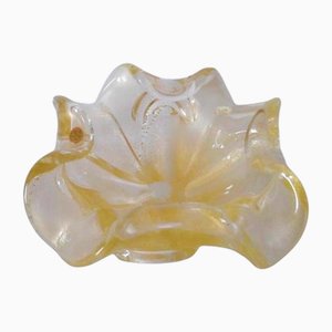 Milieu de Table en Verre de Murano Doré par Barovier, Italie, 1960s
