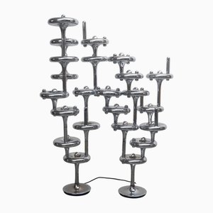 Candelabros modulares esculturales de Nagel, Alemania, años 60. Juego de 2