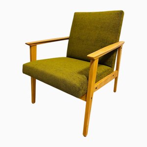 Vintage Green Armchair, Czechoslovakia, 1970s