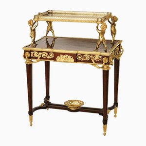 Mesa de té de dos niveles estilo Luis XVI de Francois Lincke, Francia, de finales del siglo XIX