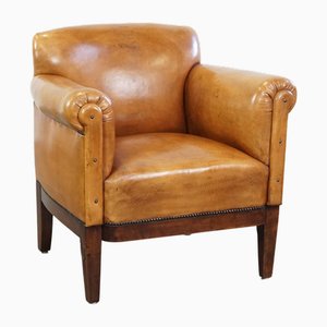 Art Deco Sheep Leather Armchair