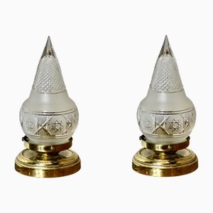 Lampes de Bureau 19ème Siècle en Cristal Taillé, 1890s