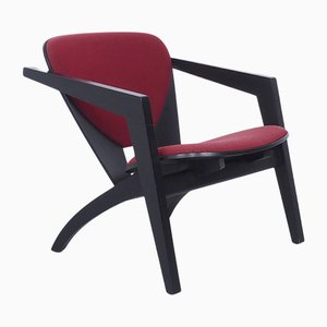 Sillón Butterfly en negro de Hans J. Wegner para Getama, años 70