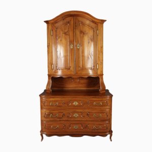 Antique Baroque Top Cabinet with Chest of Drawers, 1750
