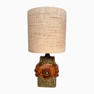 Large Sculptural Studio Ceramic Art Table Lamp by Bernard Rooke, England, 1960s