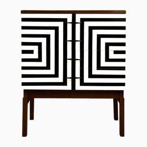 Polish Chest of Drawers with Op Art Motif, 1970s