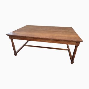Antique French Embassy Oak Dining Table, 1890s