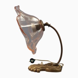 Wall Lamp in Murano Glass & Brass by Barovier & Toso, 1940s