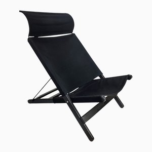 Poltrona nera Tord Björklund 1991 di Tord Bjorklund per Ikea
