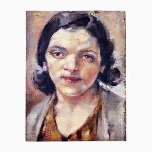 Augusto Majani, Retrato de niña, 1947, Óleo a bordo