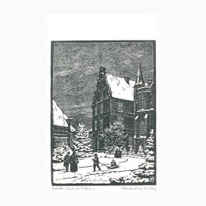 Evertz, Bocholt, Winter at the Town Hall, Print
