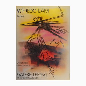 Pastels Exhibition Poster after Wilfredo Lam, 1980s