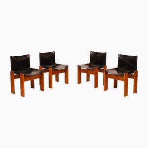 Vintage Monk Chairs by Afra and Tobia Scarpa for Molteni, 1973, Set of 4