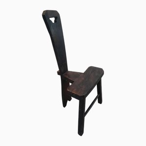 Sedia da mungitura in legno, anni '80