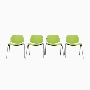 Vintage DSC 106 Side Chairs by Giancarlo Piretti for Castelli, 1970s, Set of 4