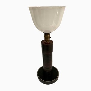 Lampada rivestita in pelle di Paul Dupré-Lafon per Hermès, 1950