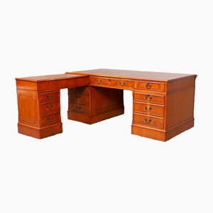 Large L-Shaped Executive Desk in Georgian Style