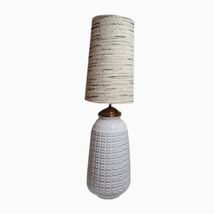 Große deutsche Tischlampe mit weißem Keramikfuß, 1970er