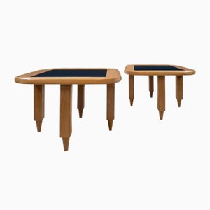Tavolini da caffè bassi di Guillerme & Chambron per Vous Maison, anni '50, set di 2