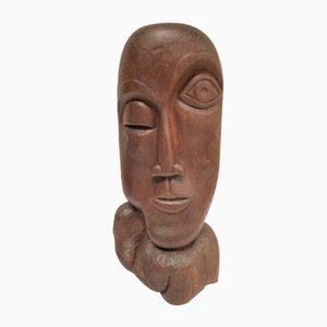 Face Sculpture, 1973, Wood