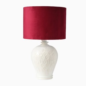 Weiße Keramik Tischlampe von Aldo Londi für Bitossi, 1970er