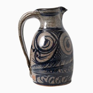 Jarra de cerámica de estudio escandinava de gres, años 60