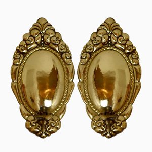 Mid-Century Modern Swedish Brass Sconces, Set of 2