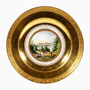 Viennese Imperial Porcelain Plate from Lustschloß Schönbrunn, 1813
