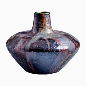 Vaso grande a forma di cipolla con superficie ruvida attribuito ad Adolf Odorfer, anni '60