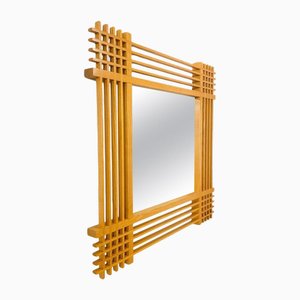 Miroir Mid-Century Moderne attribué à Ettore Sottsass, Italie, 1950s