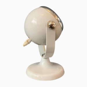 Kleine Mid-Century Space Age Tischlampe in Weiß mit Augapfel
