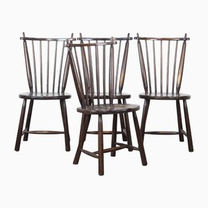 Vintage Barstühle aus Holz von De Ster Gelderland, 4 . Set