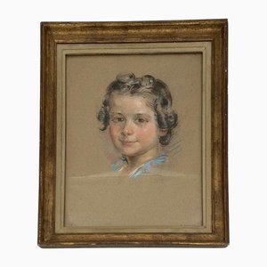A. Adviey, Portrait, 1930, Aquarelle sur Carton, Encadrée