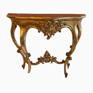 Vintage Golden Console Table
