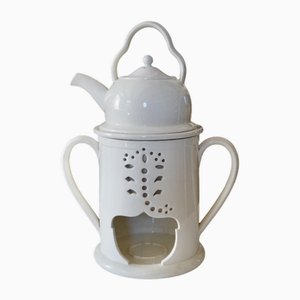 Antike Creamware Teekanne und Stövchen von Wedgwood, 1820