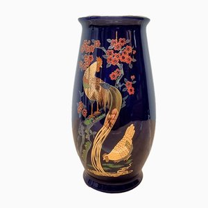 Jarrón Kutani japonés vintage de porcelana, años 80