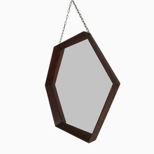 Miroir Vintage avec Cadre en Bois, Italie, 1950s
