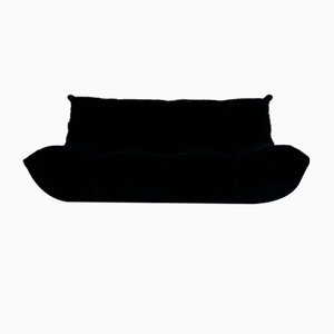 Three-Seater Togo in Black Fabric by Michel Ducaroy for Ligne Roset, 1973