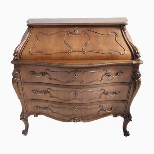 Baroque Style Walnut Dresser with Inlays, Italy, 1960s