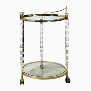 Italian Trolley in Brass and Glass, 1970s