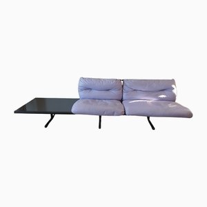 Ouverture Modular Sofa with Marble Coffee Table by Pierluigi Cerri for Frau, 1980s, Set of 3