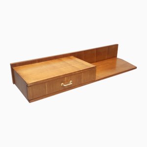 Wall-Mounted Beech and Durmast Console Table attributed to Ico & Luisa Parisi, Italy, 1950s